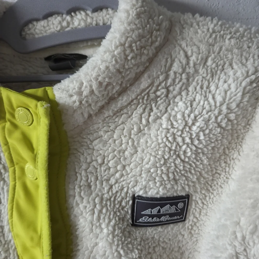 Eddie Bauer Quest Fleece Jacket in Cream and Yellow